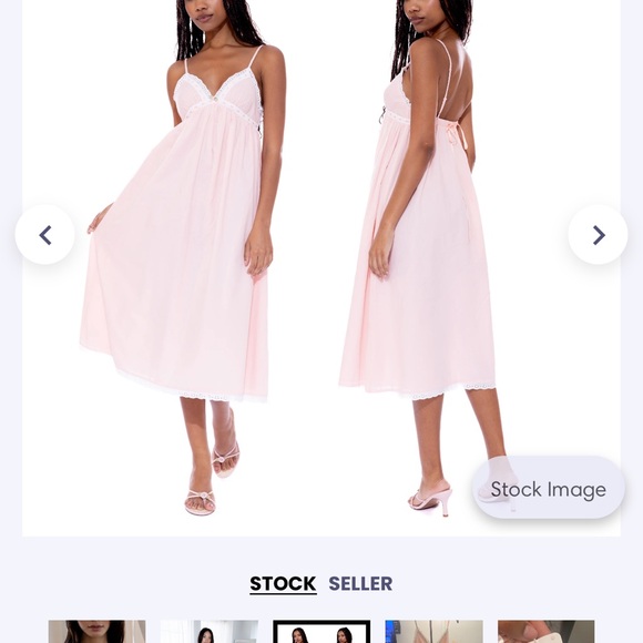 Chic Pink Lace-Trimmed Chemise - Picture 2 of 2